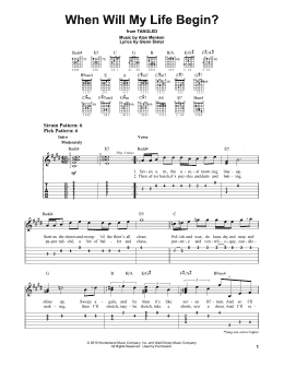 page one of When Will My Life Begin? (from Tangled) (Easy Guitar Tab)