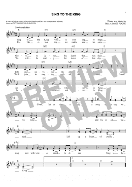 page one of Sing To The King (Lead Sheet / Fake Book)