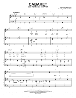 page one of Cabaret (Piano & Vocal)