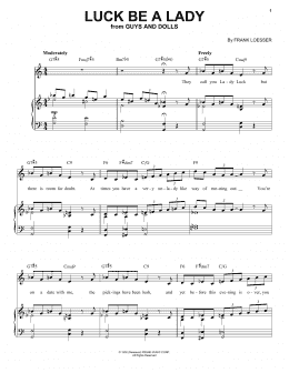 page one of Luck Be A Lady (Piano & Vocal)