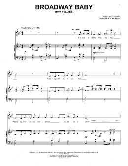 page one of Broadway Baby (Piano & Vocal)