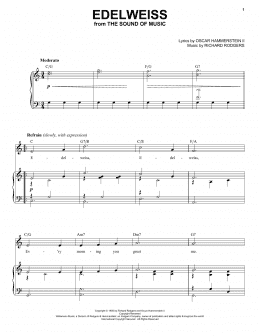 page one of Edelweiss (Piano & Vocal)