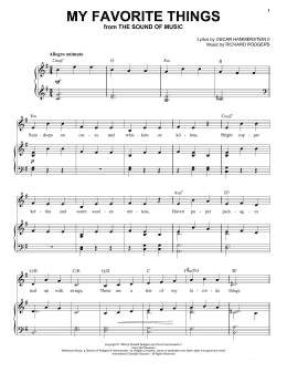 page one of My Favorite Things (Piano & Vocal)