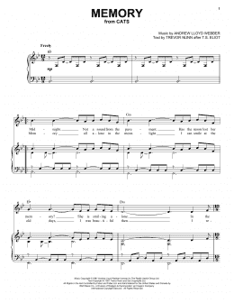 page one of Memory (from Cats) (Piano & Vocal)