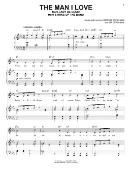 page one of The Man I Love (Piano & Vocal)