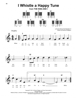 page one of I Whistle A Happy Tune (Super Easy Piano)