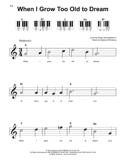 page one of When I Grow Too Old To Dream (Super Easy Piano)