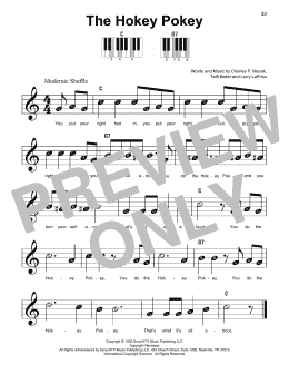 page one of The Hokey Pokey (Super Easy Piano)