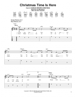 page one of Christmas Time Is Here (Easy Guitar Tab)