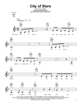 page one of City Of Stars (Ukulele)