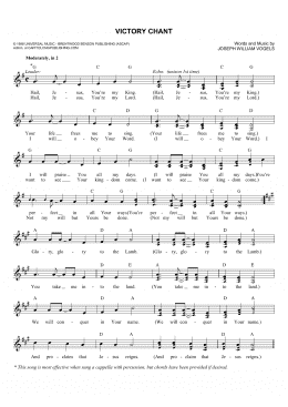 page one of Victory Chant (Lead Sheet / Fake Book)