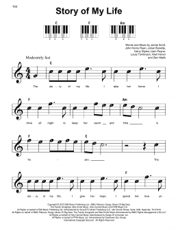 page one of Story Of My Life (Super Easy Piano)
