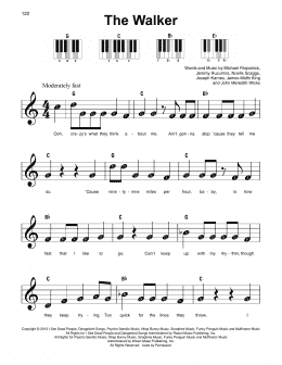 page one of The Walker (Super Easy Piano)