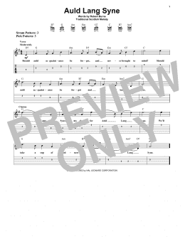 page one of Auld Lang Syne (Easy Guitar Tab)