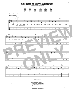 page one of God Rest Ye Merry, Gentlemen (Easy Guitar Tab)