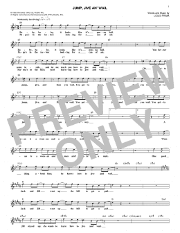 page one of Jump, Jive An' Wail (Lead Sheet / Fake Book)