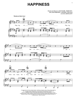 page one of Happiness (Piano, Vocal & Guitar Chords (Right-Hand Melody))