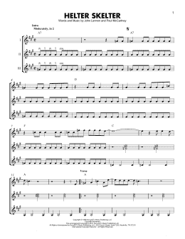 page one of Helter Skelter (Guitar Ensemble)