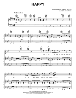 page one of Happy (Piano, Vocal & Guitar Chords (Right-Hand Melody))