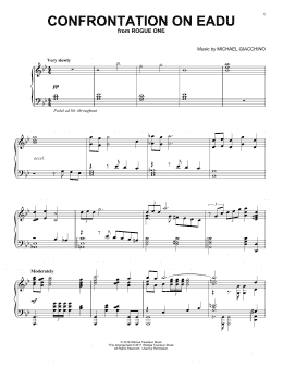 page one of Confrontation On Eadu (Piano Solo)