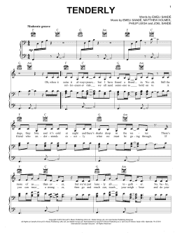 page one of Tenderly (Piano, Vocal & Guitar Chords (Right-Hand Melody))