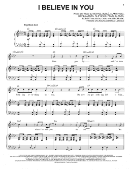 page one of I Believe In You (Piano & Vocal)