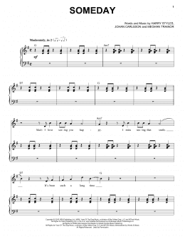 page one of Someday (Piano & Vocal)