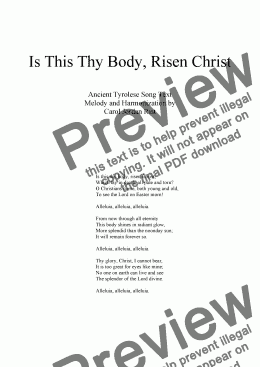 page one of Is This Thy Body, Risen Christ (choral)