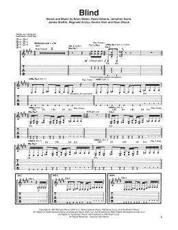 page one of Blind (Guitar Tab)