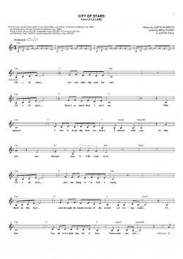 page one of City Of Stars (from La La Land) (Lead Sheet / Fake Book)