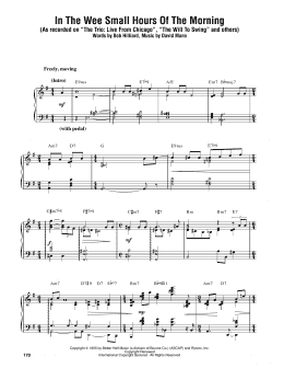 page one of In The Wee Small Hours Of The Morning (Piano Transcription)