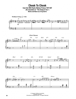 page one of Cheek To Cheek (Piano Transcription)