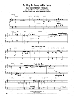 page one of Falling In Love With Love (Piano Transcription)