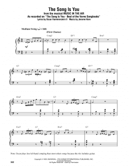 page one of The Song Is You (Piano Transcription)