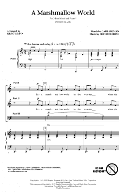 page one of A Marshmallow World (3-Part Mixed Choir)