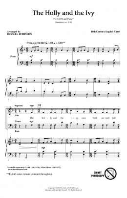 page one of The Holly And The Ivy (SATB Choir)