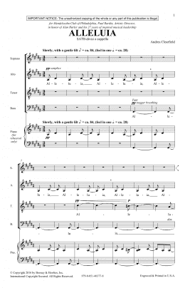 page one of Alleluia (SATB Choir)