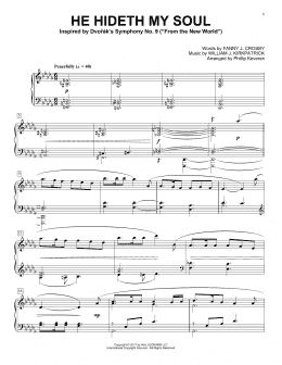 page one of He Hideth My Soul (arr. Phillip Keveren) (Piano Solo)