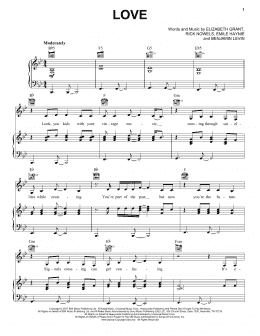 page one of Love (Piano, Vocal & Guitar Chords (Right-Hand Melody))