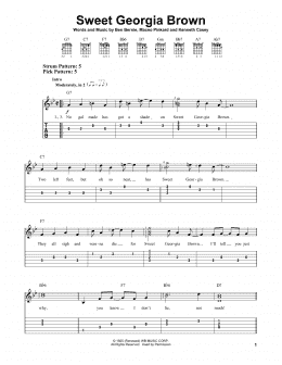 page one of Sweet Georgia Brown (Easy Guitar Tab)