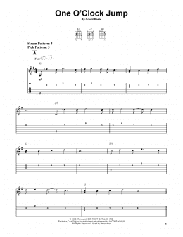 page one of One O'Clock Jump (Easy Guitar Tab)