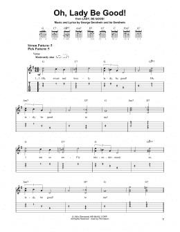 page one of Oh, Lady Be Good! (Easy Guitar Tab)