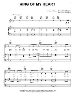 page one of King Of My Heart (Piano, Vocal & Guitar Chords (Right-Hand Melody))