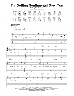 page one of I'm Getting Sentimental Over You (Easy Guitar Tab)