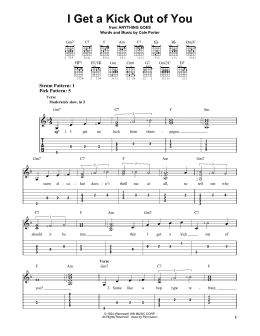 page one of I Get A Kick Out Of You (Easy Guitar Tab)