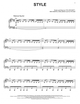 page one of Style (Piano & Vocal)