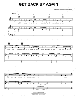 page one of Get Back Up Again (from Trolls) (Piano, Vocal & Guitar Chords (Right-Hand Melody))