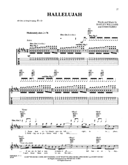 page one of Hallelujah (Guitar Tab)