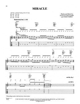 page one of Miracle (Guitar Tab)