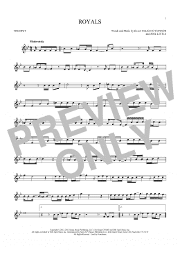 page one of Royals (Trumpet Solo)